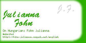 julianna fohn business card